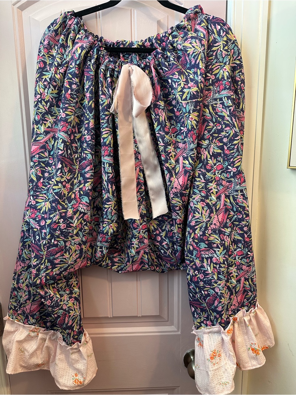 Floral Harem Pants - Pink & Purple Accents - Picture 2 of 3